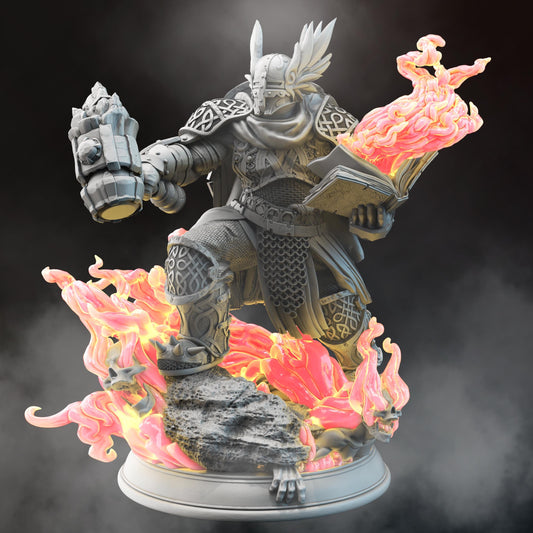 Fiery Forge Cleric - Gorozai (Medium) - Tabletop Figure for Dungeons & Dragons, DnD, Pathfinder RPGs, TTRPG