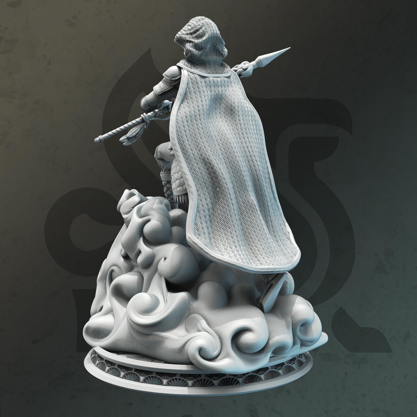 Air Genasi Rogue Monk (Medium) - Aura Kaze - 3D Printed Tabletop Figure for Dungeons & Dragons, DnD, Pathfinder RPGs, TTRPG