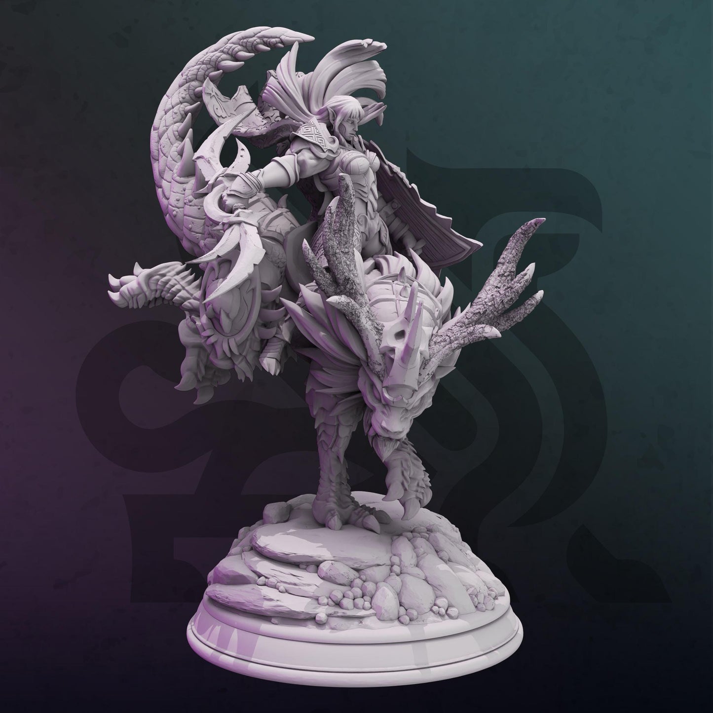 High Elf Priestess - Glynbel - 3D Printed Tabletop Figure for Dungeons & Dragons, DnD, Pathfinder RPGs, TTRPG