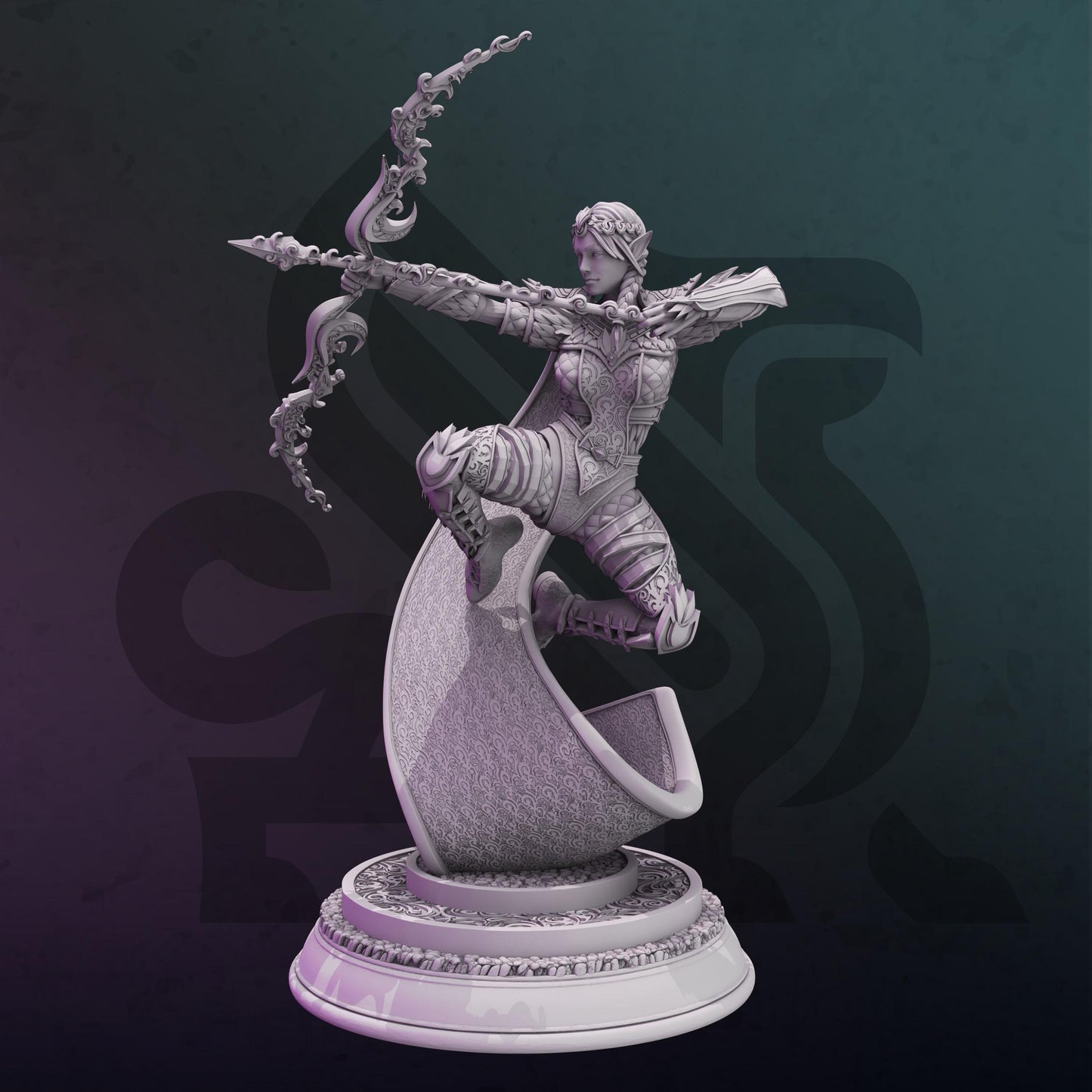 Arcane Ranger - Elexana (Medium) - 3D Printed Tabletop Figure for Dungeons & Dragons, DnD, Pathfinder RPGs, TTRPG