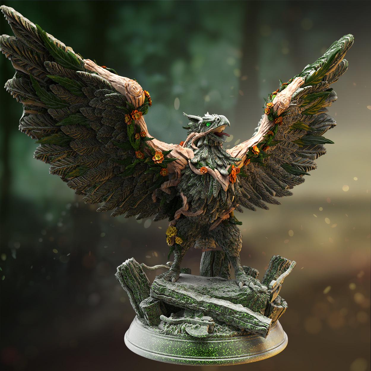 Soaring Forest Guardian - Rolyn (Huge) - 3D Printed Tabletop Figure for Dungeons & Dragons, DnD, Pathfinder RPGs, TTRPG