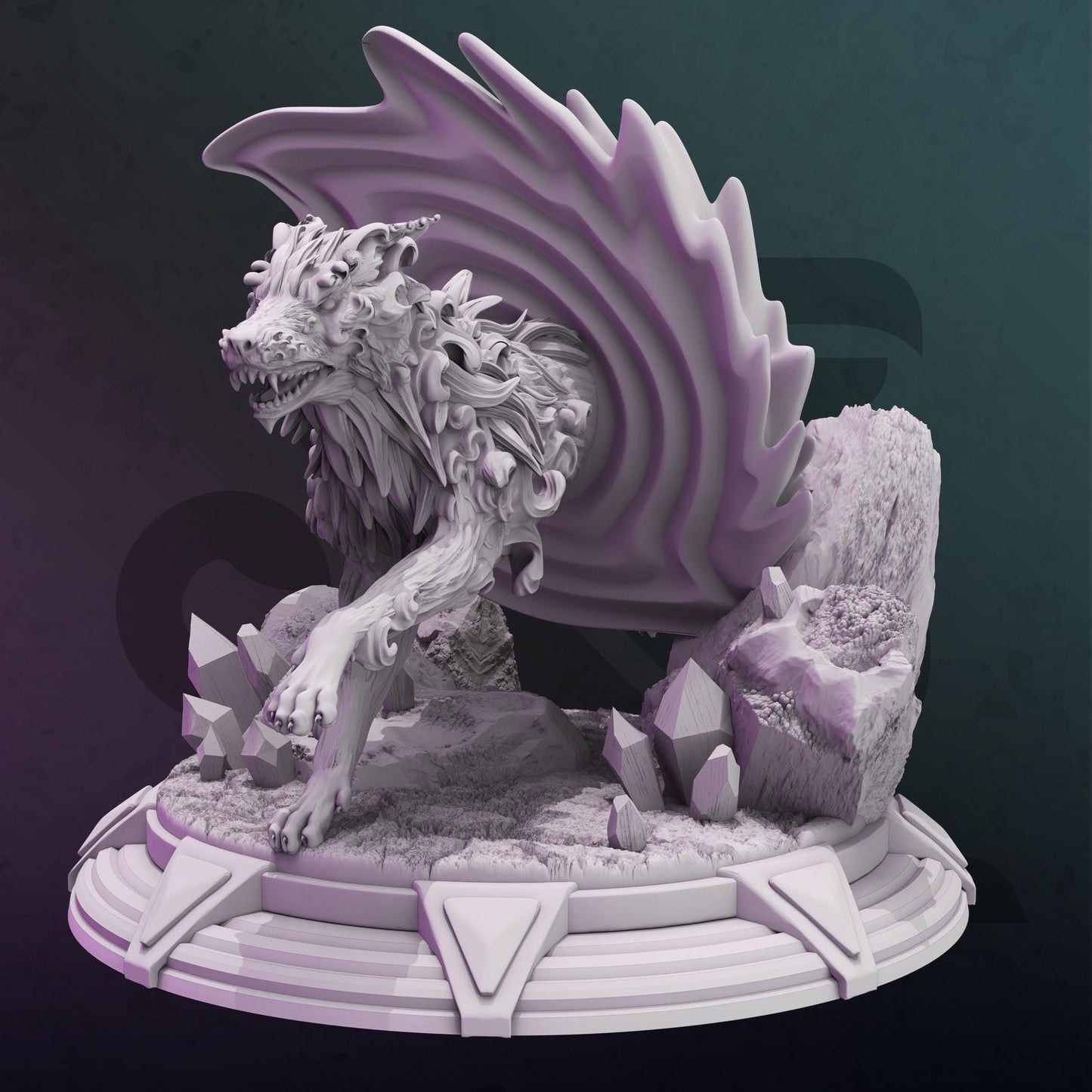 Blink Hound - Hyan (Medium) - 3D Printed Tabletop Figure for Dungeons & Dragons, DnD, Pathfinder RPGs, TTRPG