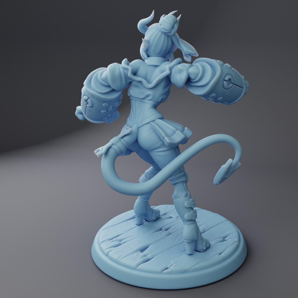 Punch, The Tiefling - Reforged (Medium) - Tabletop Figure for Dungeons & Dragons, DnD, Pathfinder RPGs, TTRPG