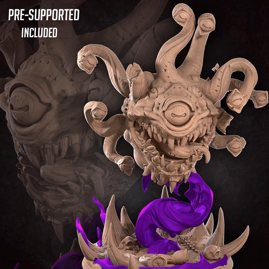 Prison Boss - Beholder (Large) - Tabletop Figure for Dungeons & Dragons, DnD, Pathfinder RPGs, TTRPG