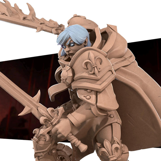 War Sister Crusader (Medium) - Tabletop Figure for Dungeons & Dragons, DnD, Pathfinder RPGs, TTRPG