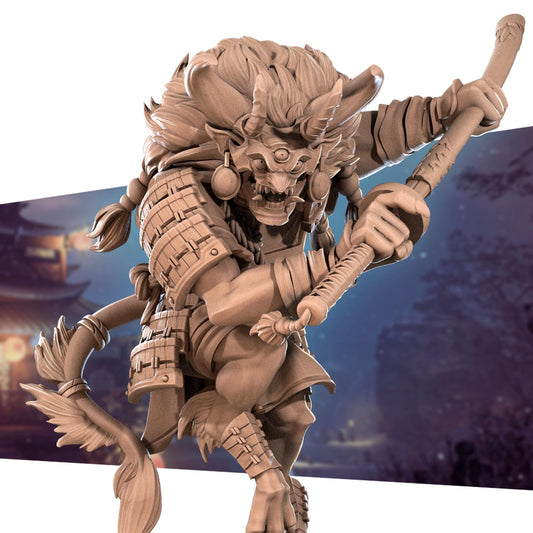 Oni Samurai (Medium) - Tabletop Figure for Dungeons & Dragons, DnD, Pathfinder RPGs, TTRPG