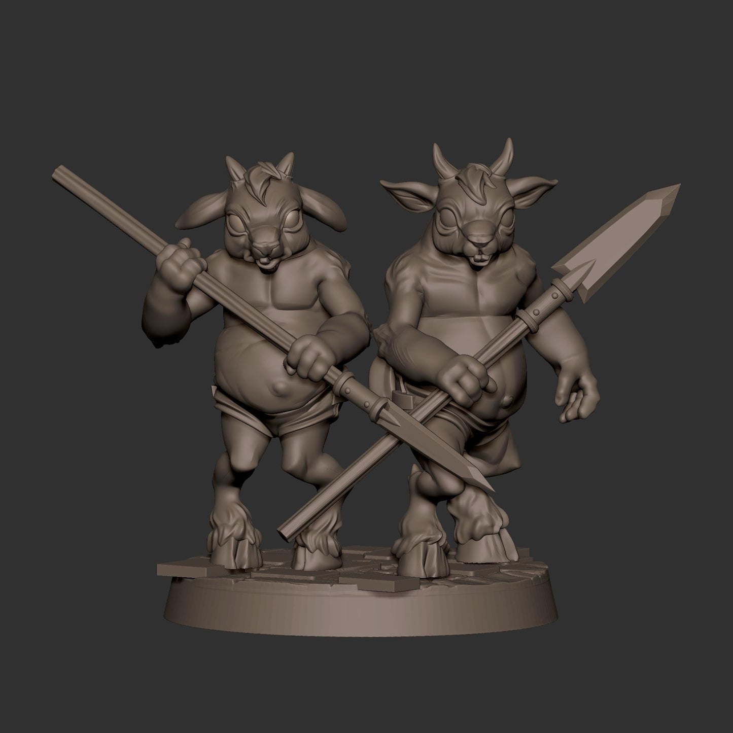 Goatmen Kids (Bundle) - Tabletop Figure for Dungeons & Dragons, DnD, Pathfinder RPGs, TTRPG