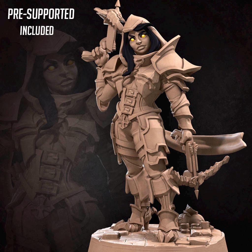 Hero Demon Hunter (Medium) - Tabletop Figure for Dungeons & Dragons, DnD, Pathfinder RPGs, TTRPG