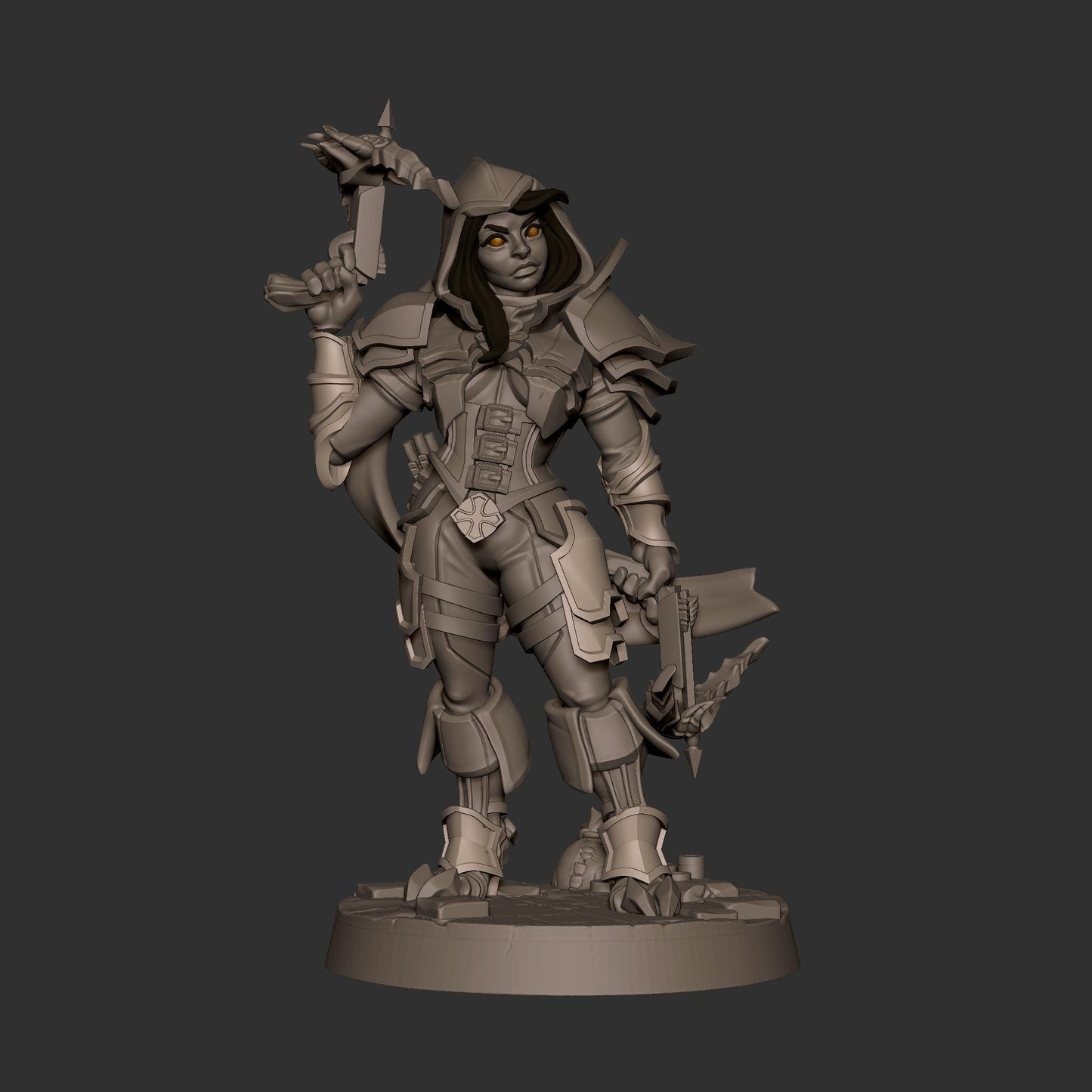 Hero Demon Hunter (Medium) - Tabletop Figure for Dungeons & Dragons, DnD, Pathfinder RPGs, TTRPG