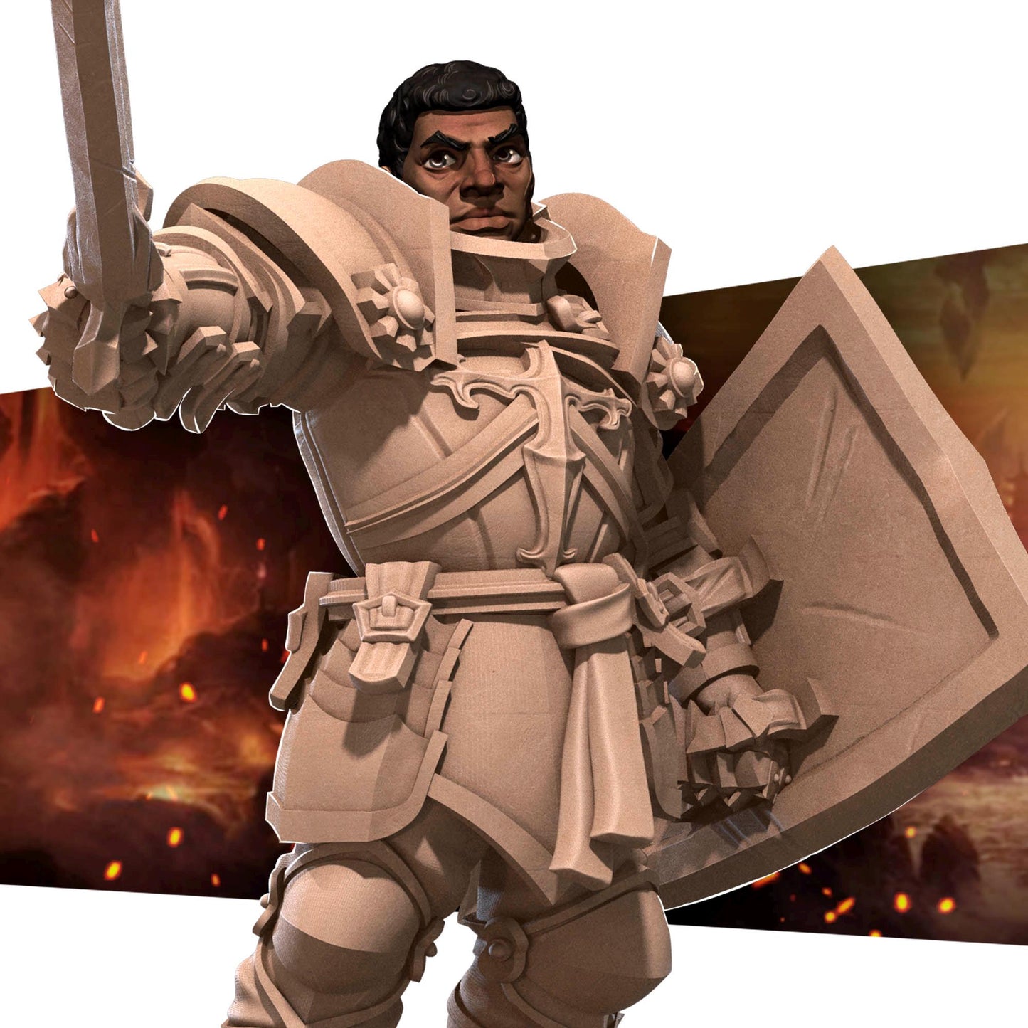 Hero Paladin (Medium) - Tabletop Figure for Dungeons & Dragons, DnD, Pathfinder RPGs, TTRPG