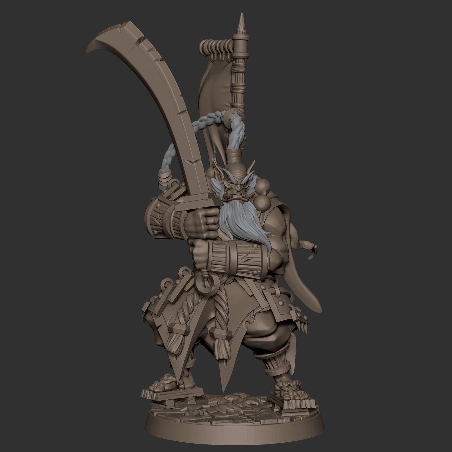 Orc Swordmaster (Large) - Tabletop Figure for Dungeons & Dragons, DnD, Pathfinder RPGs, TTRPG