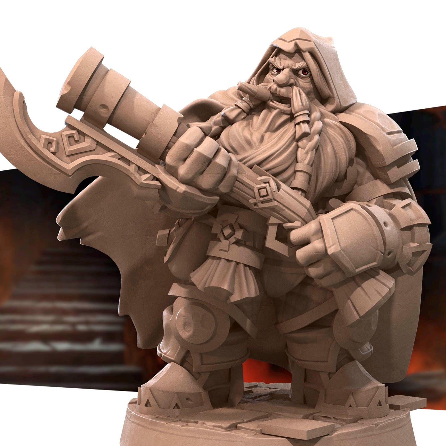 Dwarf Rifleman (Medium) - Tabletop Figure for Dungeons & Dragons, DnD, Pathfinder RPGs, TTRPG