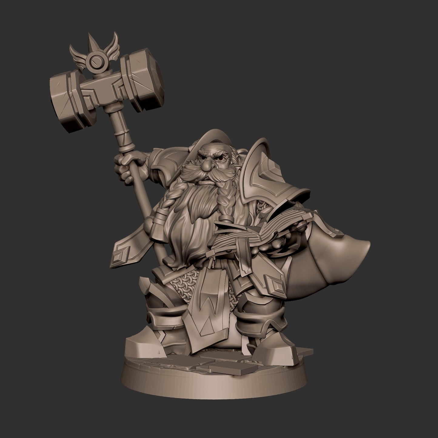 Dwarf High Priest (Medium) - Tabletop Figure for Dungeons & Dragons, DnD, Pathfinder RPGs, TTRPG