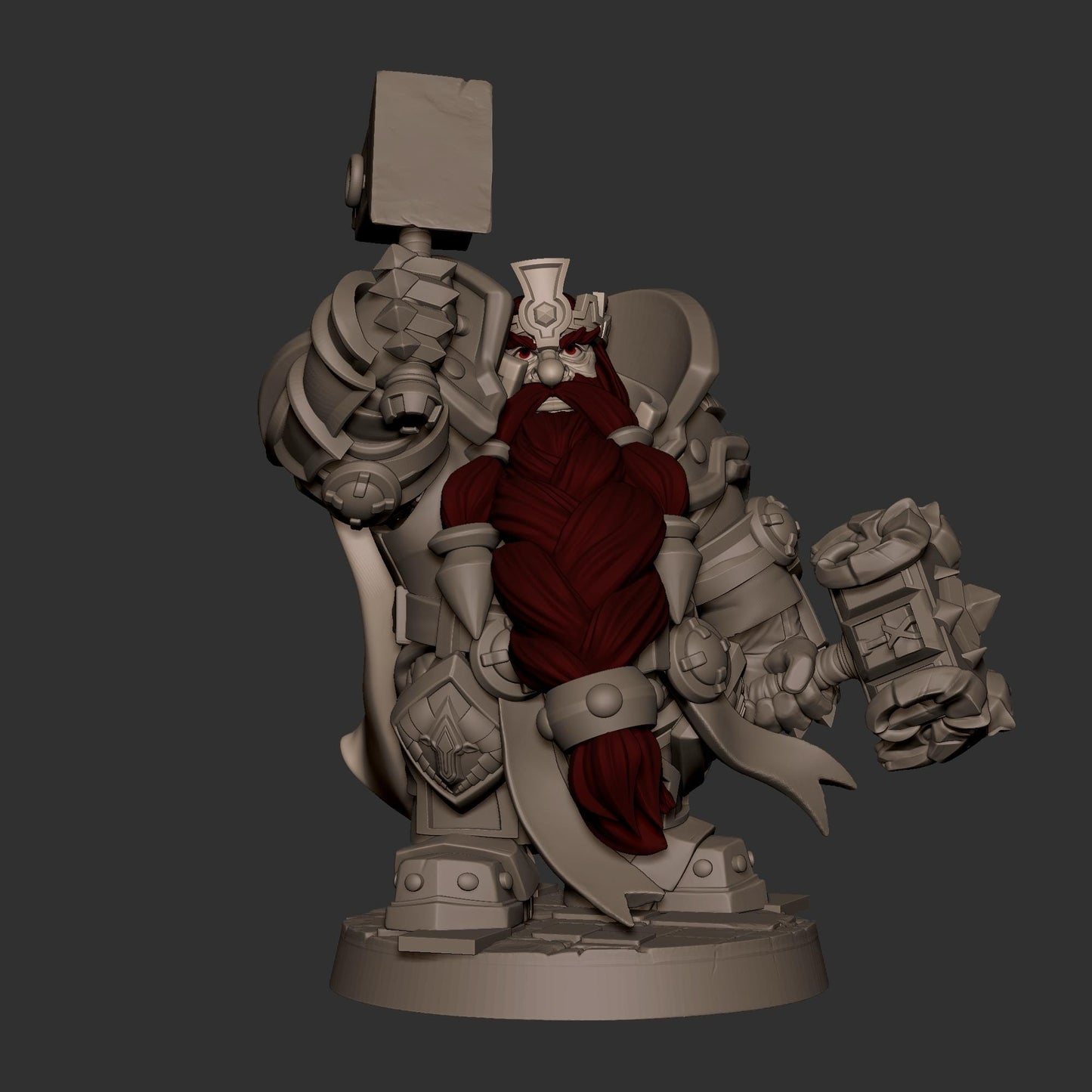 Dwarf High Lord (Medium) - Tabletop Figure for Dungeons & Dragons, DnD, Pathfinder RPGs, TTRPG