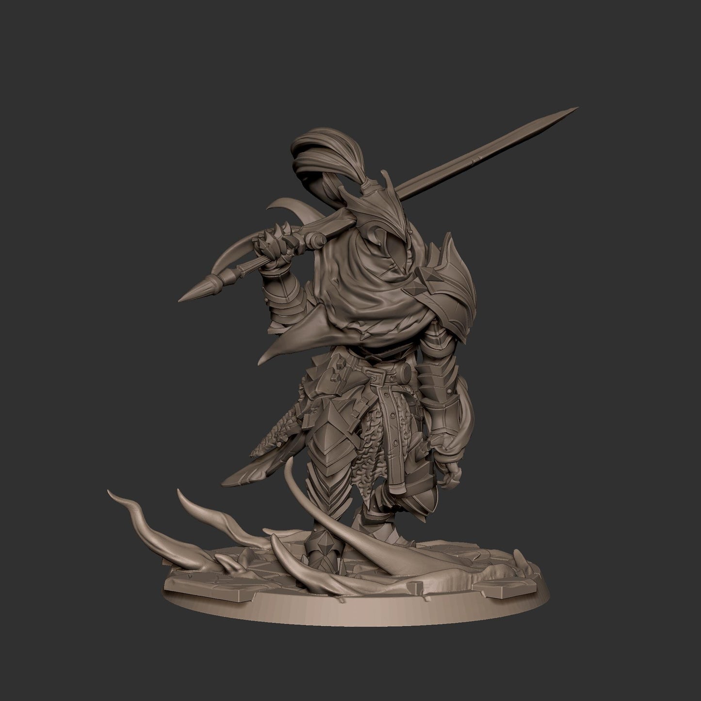 Fallen Knight (Large) - Tabletop Figure for Dungeons & Dragons, DnD, Pathfinder RPGs, TTRPG