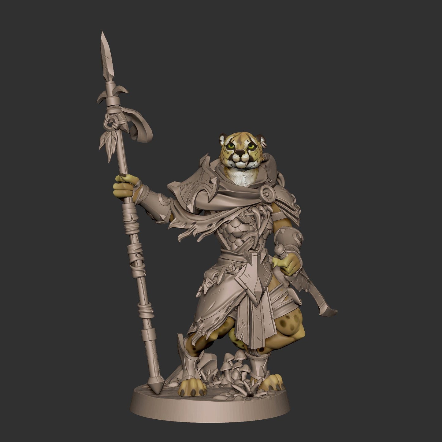 Tabaxi Ranger (Medium) - Tabletop Figure for Dungeons & Dragons, DnD, Pathfinder RPGs, TTRPG