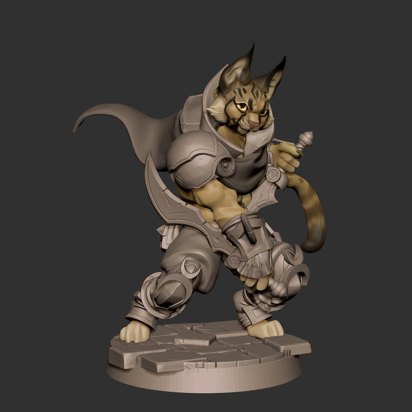 Tabaxi Rogue (Medium) - Tabletop Figure for Dungeons & Dragons, DnD, Pathfinder RPGs, TTRPG