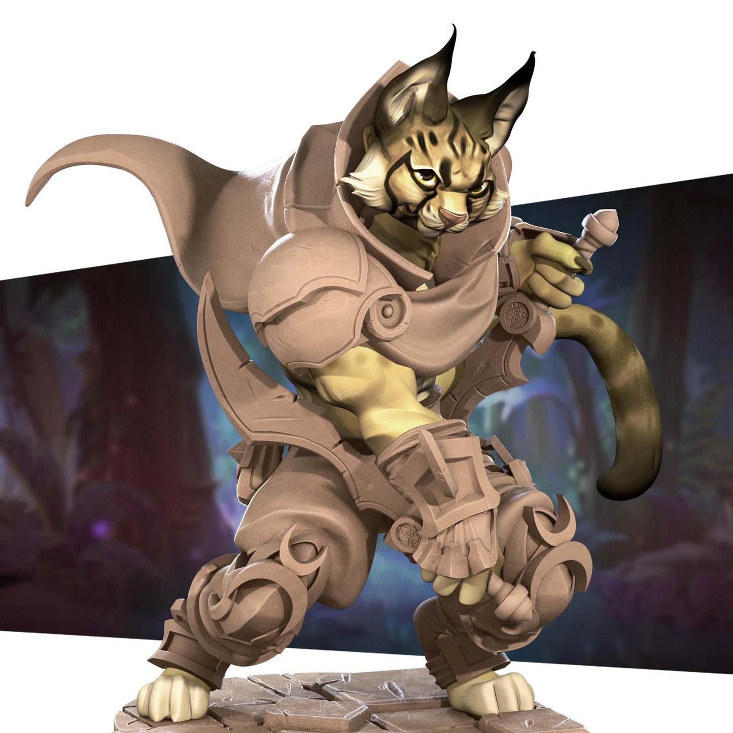 Tabaxi Rogue (Medium) - Tabletop Figure for Dungeons & Dragons, DnD, Pathfinder RPGs, TTRPG