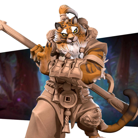 Yao Kang, The Tabaxi Monk (Medium) - Tabletop Figure for Dungeons & Dragons, DnD, Pathfinder RPGs, TTRPG