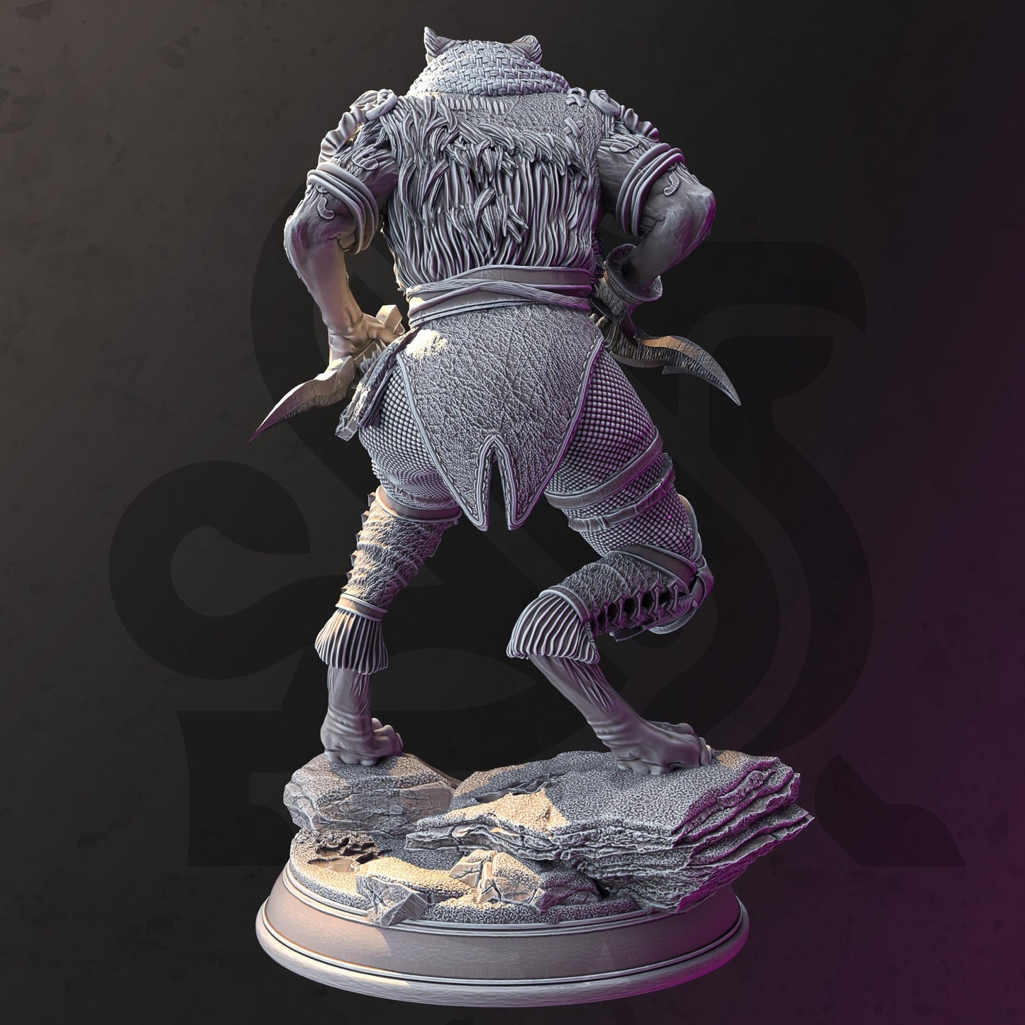 Tabaxi Snow Leopard Rogue - Curatio Ounce (Medium) - Tabletop Figure for Dungeons & Dragons, DnD, Pathfinder RPGs, TTRPG