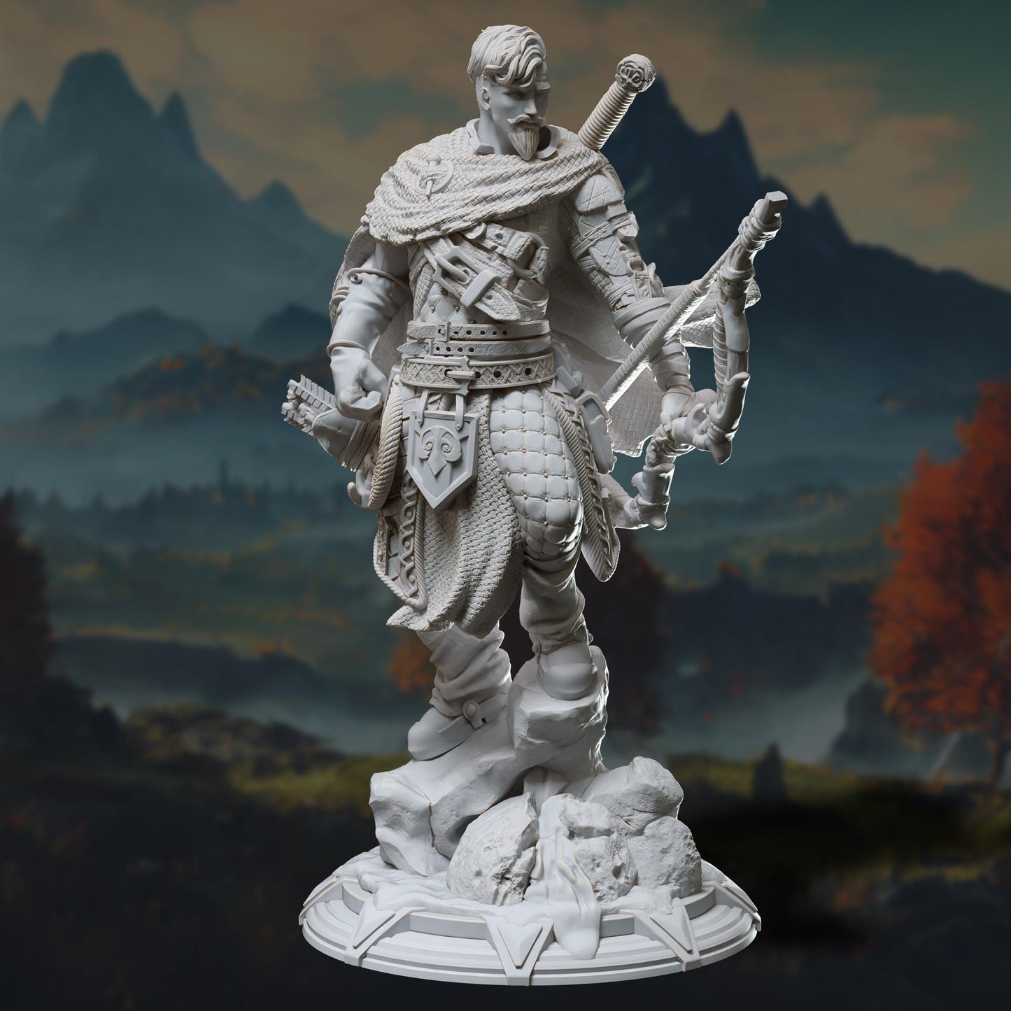 Northern Ranger - Viktor Trine (Medium) - Tabletop Figure for Dungeons & Dragons, DnD, Pathfinder RPGs, TTRPG