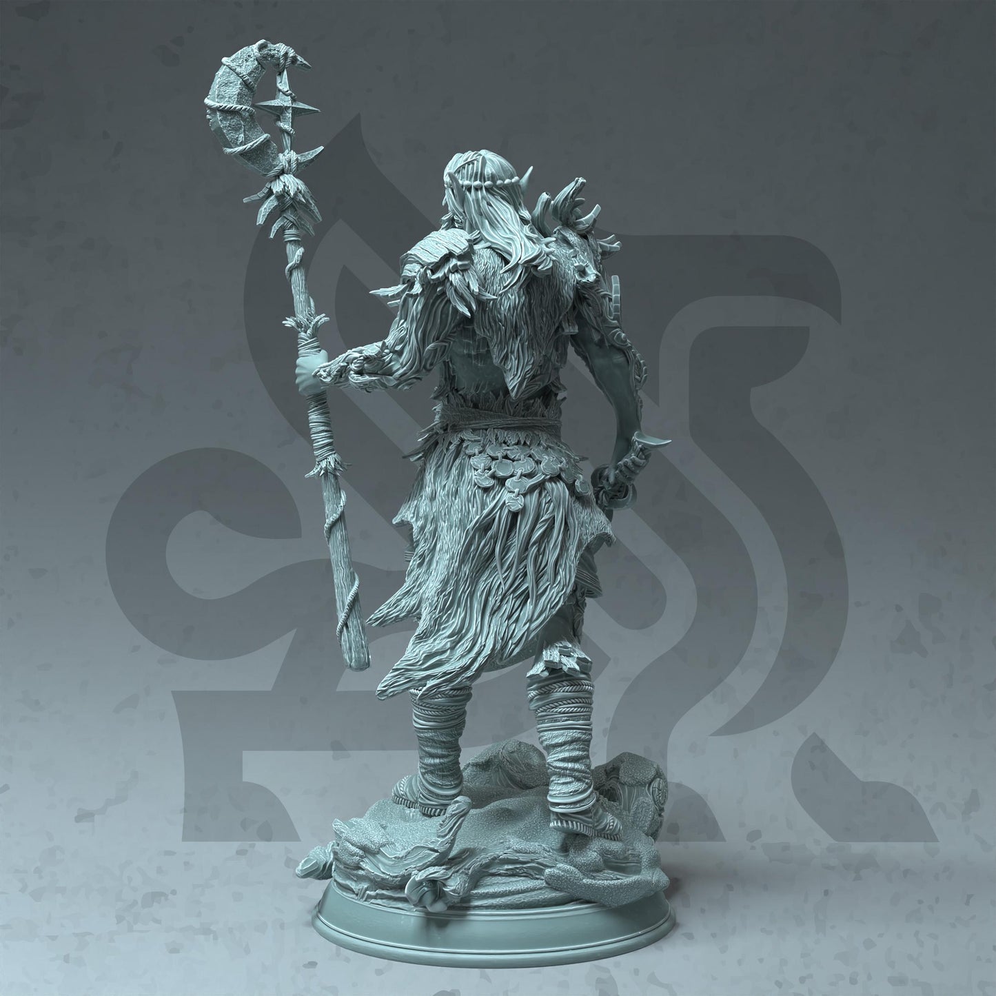 Bark Skin Druid Warden - Aurelion (Medium) - 3D Printed Tabletop Figure for Dungeons & Dragons, DnD, Pathfinder RPGs, TTRPG