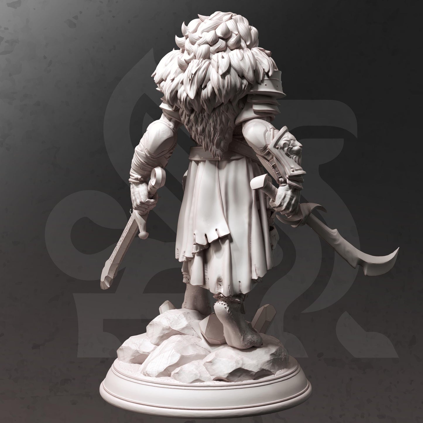 Lionfolk Bloodhunter - Kiz Ai'er (Medium) - Tabletop Figure for Dungeons & Dragons, DnD, Pathfinder RPGs, TTRPG