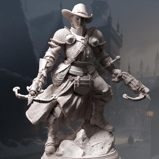 Blood Hunter - Valter Brookes (Medium) - 3D Printed Tabletop Figure for Dungeons & Dragons, DnD, Pathfinder RPGs, TTRPG