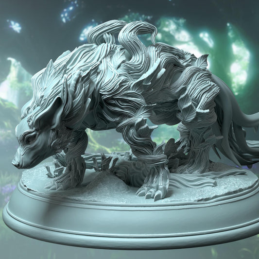 Fey Touched Hound - Caryd (Large) - 3D Printed Tabletop Figure for Dungeons & Dragons, DnD, Pathfinder RPGs, TTRPG