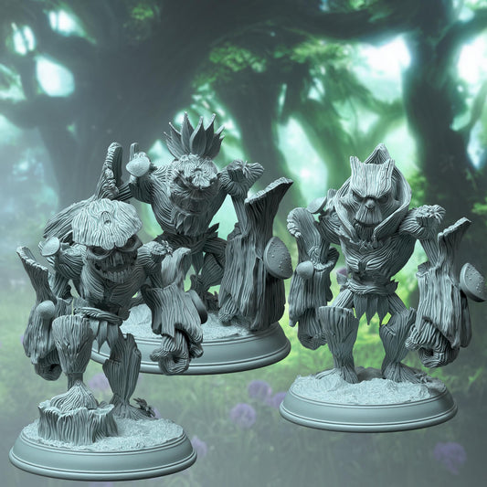 Trio of Treant Saplings - Volys (Bundle) - 3D Printed Tabletop Figure for Dungeons & Dragons, DnD, Pathfinder RPGs, TTRPG