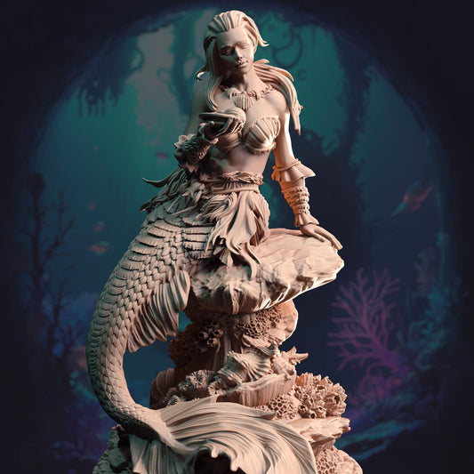 Deep Sea Sirens - Dyriani (Medium) - 3D Printed Tabletop Figure for Dungeons & Dragons, DnD, Pathfinder RPGs, TTRPG