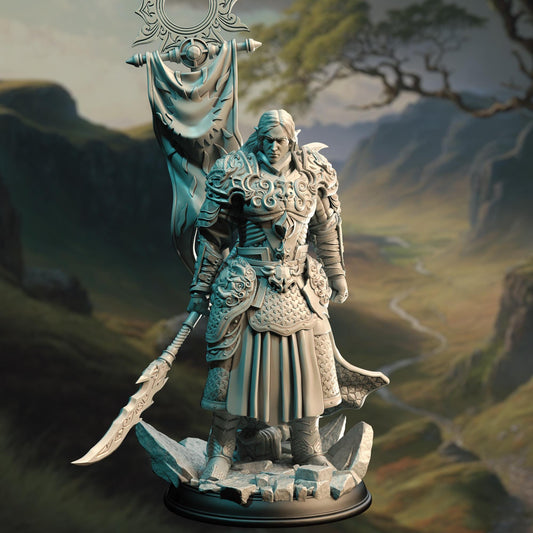 Elven Eldritch Knight - Rolen (Medium) - Tabletop Figure for Dungeons & Dragons, DnD, Pathfinder RPGs, TTRPG