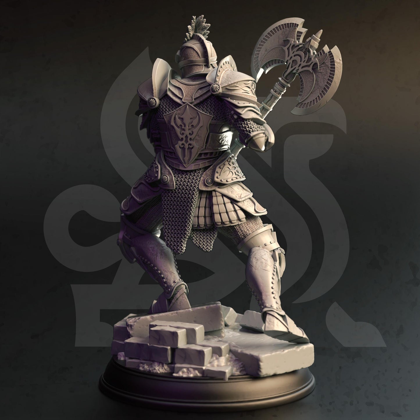 Goliath Knight - Brogvar (Medium) - Tabletop Figure for Dungeons & Dragons, DnD, Pathfinder RPGs, TTRPG