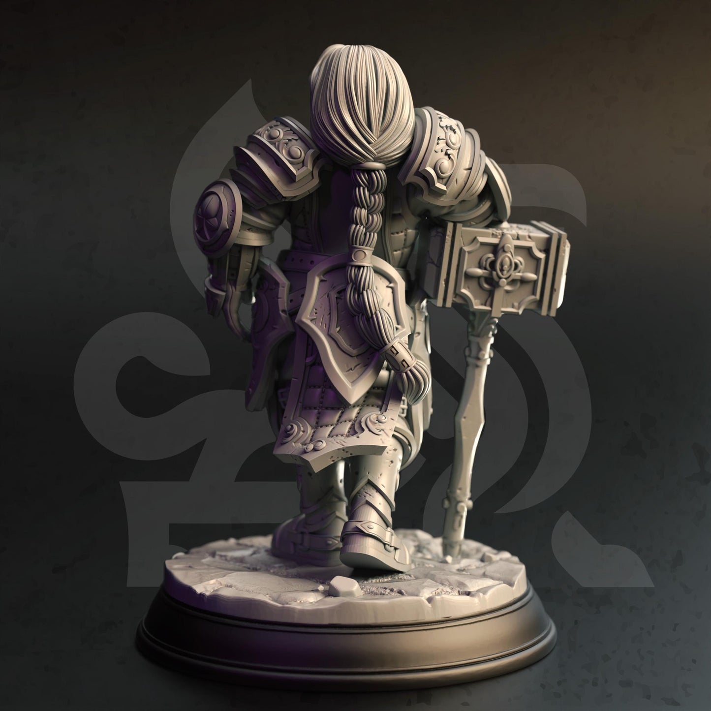 Dwarf Conquest Paladin - Enira (Medium) - Tabletop Figure for Dungeons & Dragons, DnD, Pathfinder RPGs, TTRPG