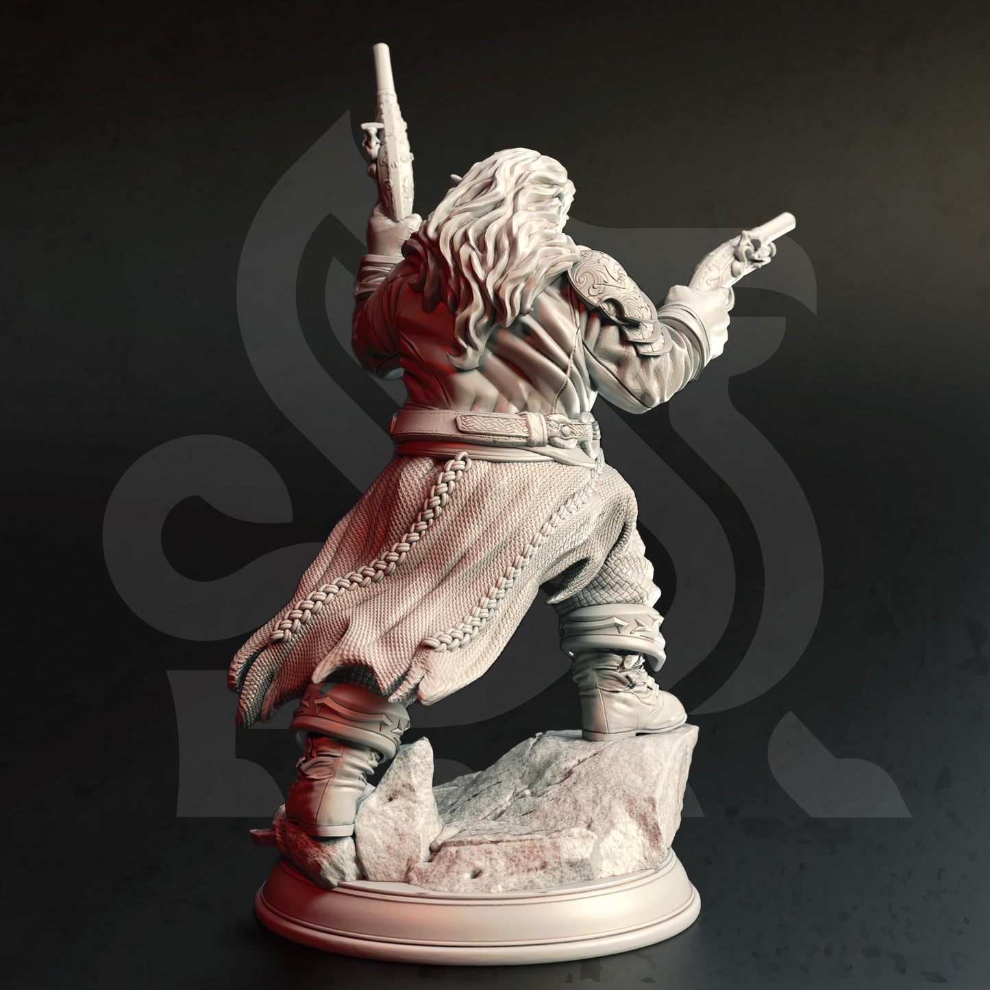 Halfling Gunslinger - Rasmon - 3D Printed Tabletop Figure for Dungeons & Dragons, DnD, Pathfinder RPGs, TTRPG