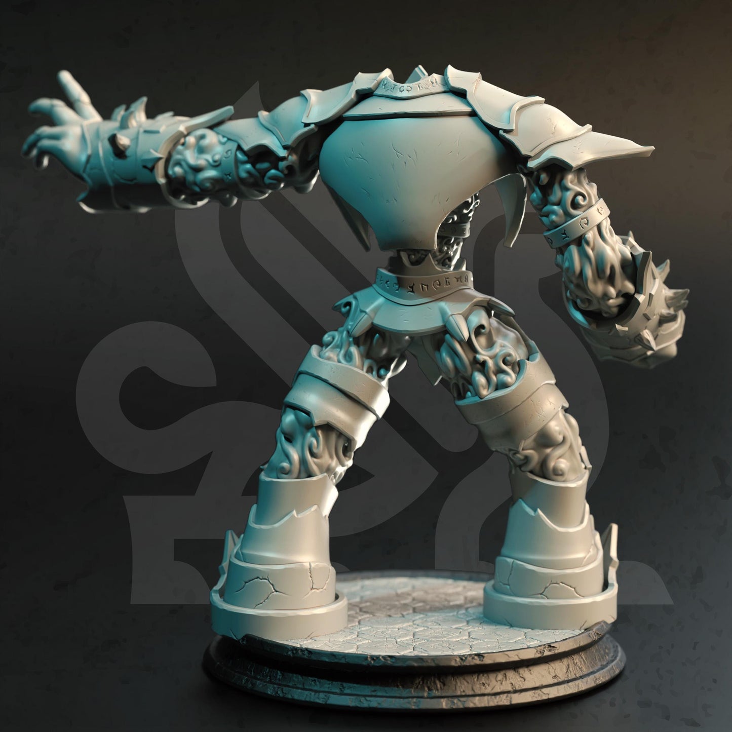 Vanguard Arcane Golem - Orodvylian (Large) - 3D Printed Tabletop Figure for Dungeons & Dragons, DnD, Pathfinder RPGs, TTRPG