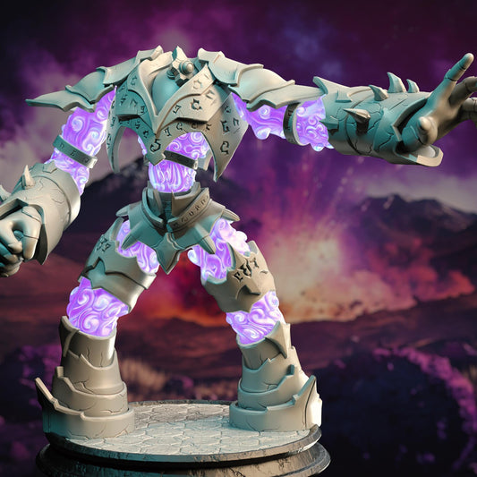 Vanguard Arcane Golem - Orodvylian (Large) - 3D Printed Tabletop Figure for Dungeons & Dragons, DnD, Pathfinder RPGs, TTRPG