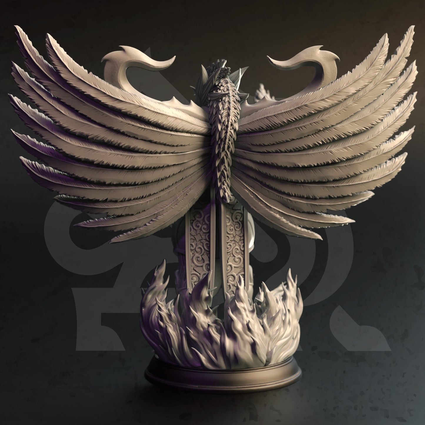 Arcane Phoenix Construct - Quisterian (Medium) - 3D Printed Tabletop Figure for Dungeons & Dragons, DnD, Pathfinder RPGs, TTRPG