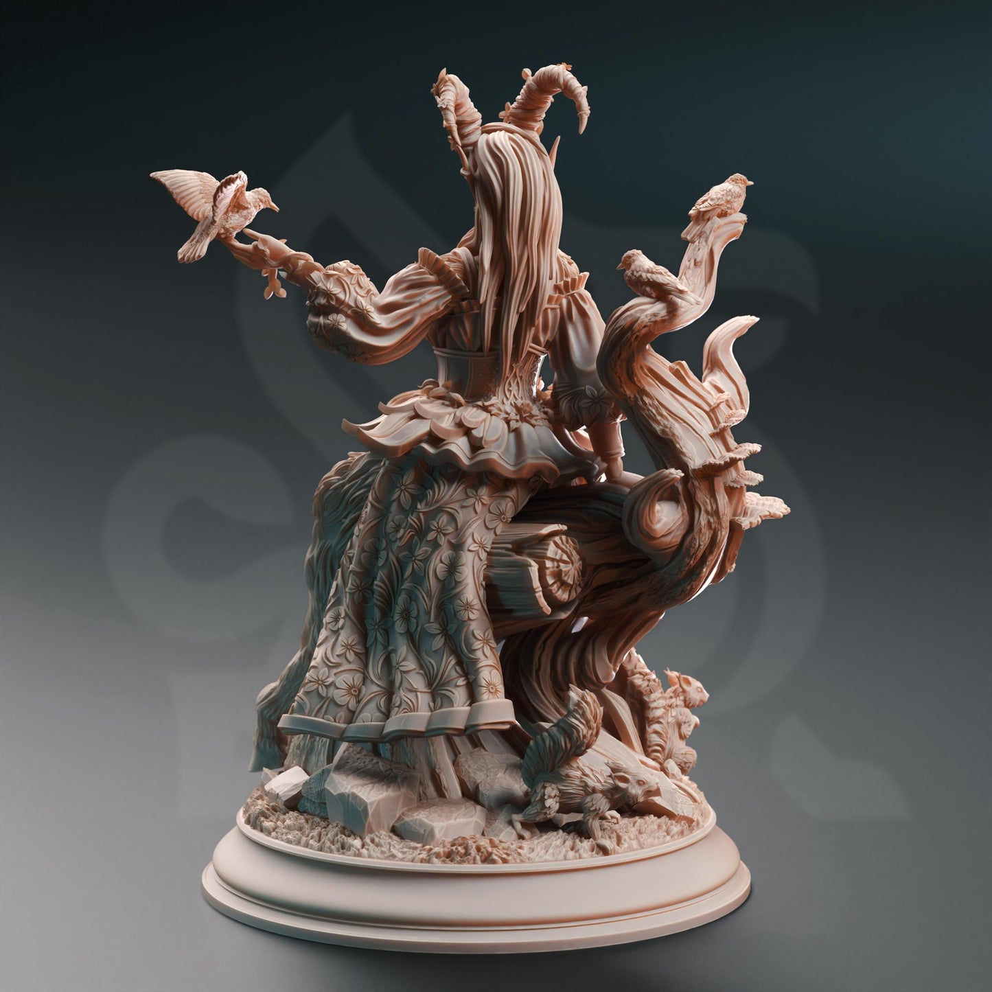 Mother of the Fey Faun Goddess - Renmaeth - 3D Printed Tabletop Figure for Dungeons & Dragons, DnD, Pathfinder RPGs, TTRPG