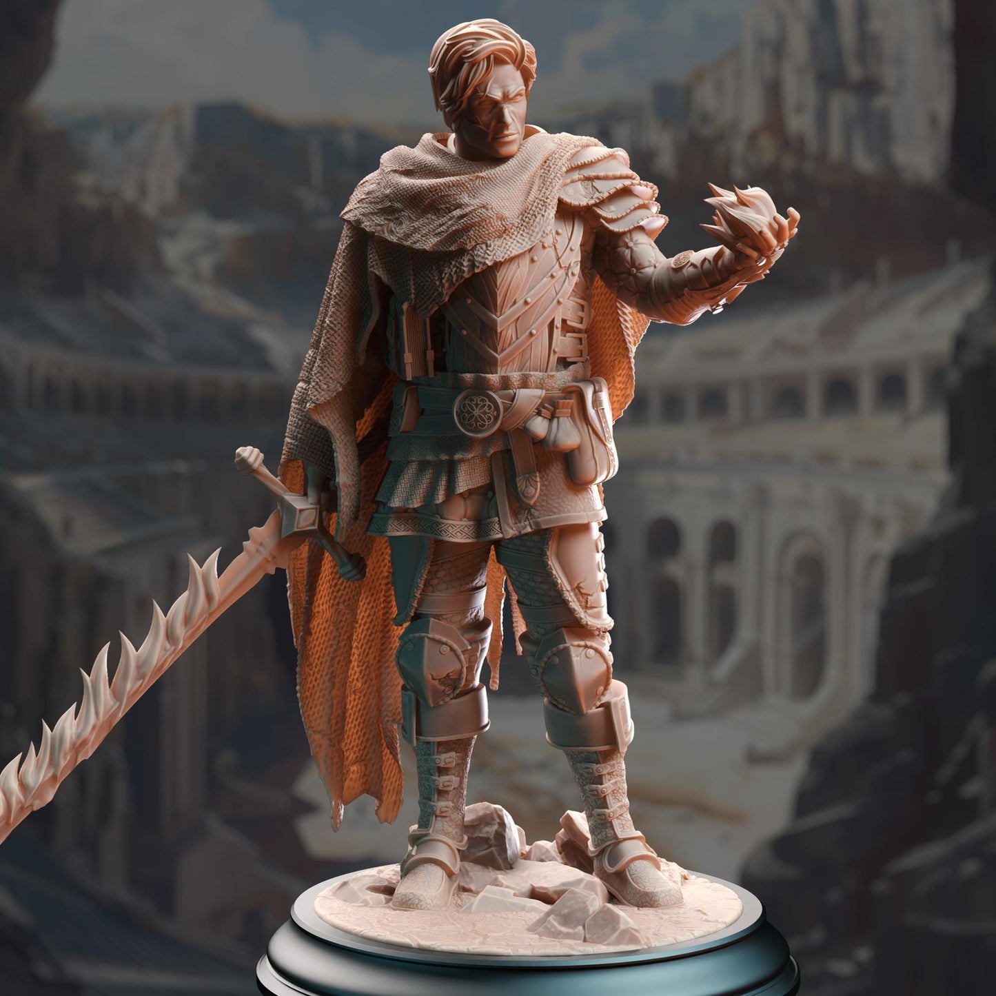 Human Psionic Spellsword - Henry the Punished (Medium) - Tabletop Figure for Dungeons & Dragons, DnD, Pathfinder RPGs, TTRPG