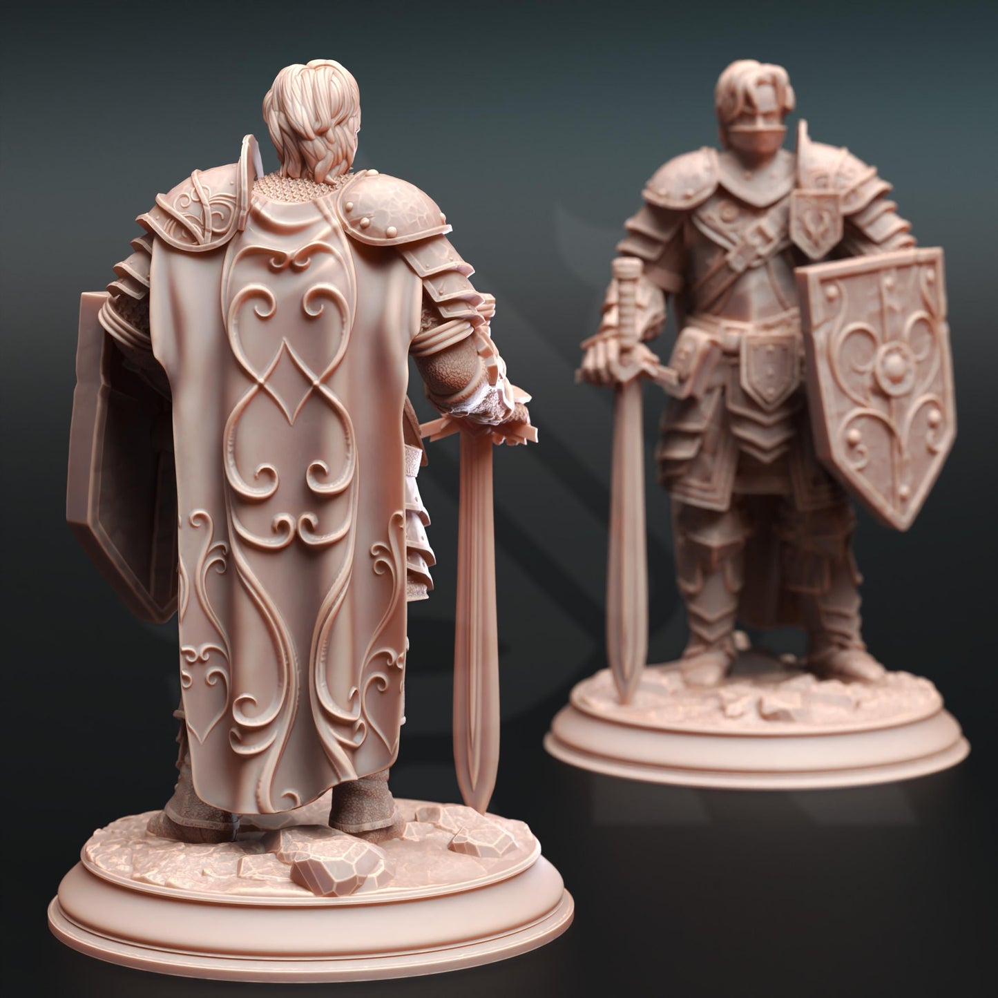 Human Battle Master Fighter - Arion Midrun - 3D Printed Tabletop Figure for Dungeons & Dragons, DnD, Pathfinder RPGs, TTRPG