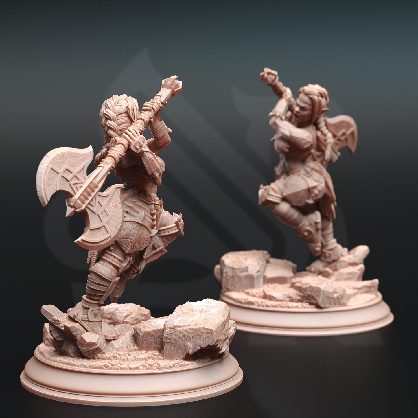 Duergar Battlerager Barbarian - Gatha (Medium) - Tabletop Figure for Dungeons & Dragons, DnD, Pathfinder RPGs, TTRPG