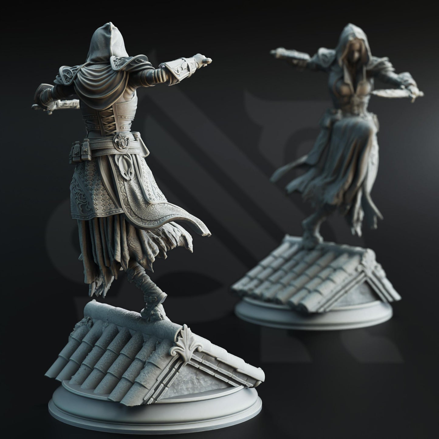 Air Genasi Soulknife Psionic Rogue - Karena (Medium) - Tabletop Figure for Dungeons & Dragons, DnD, Pathfinder RPGs, TTRPG