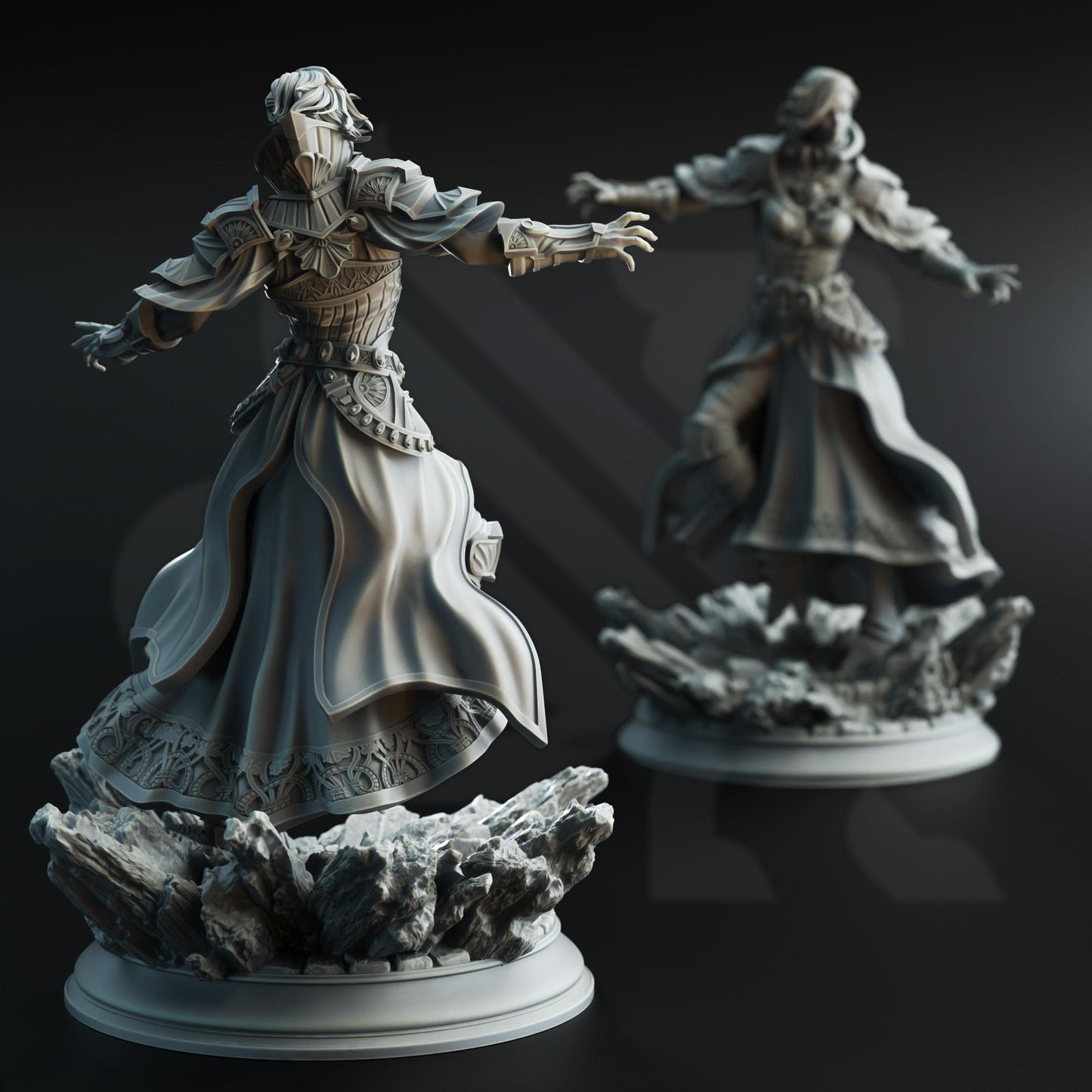 Psionic Mindweaver Seer - Violet (Medium) - Tabletop Figure for Dungeons & Dragons, DnD, Pathfinder RPGs, TTRPG