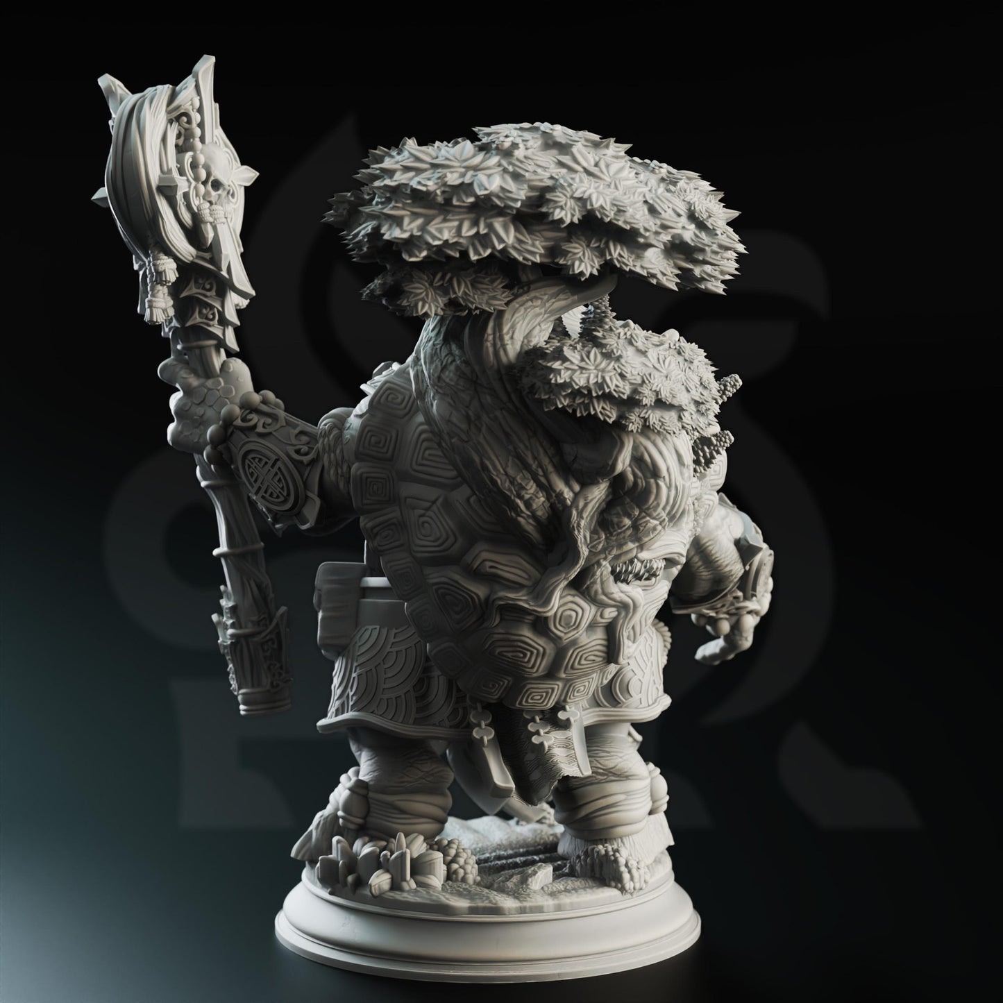 Tortle Wiseman Wizard - Elki the Wanderer (Medium) - Tabletop Figure for Dungeons & Dragons, DnD, Pathfinder RPGs, TTRPG