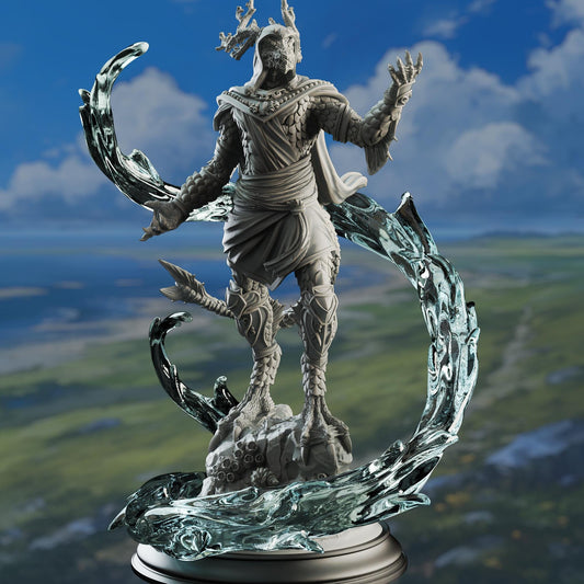 Dragonborn of the Sea - Voskathar - 3D Printed Tabletop Figure for Dungeons & Dragons, DnD, Pathfinder RPGs, TTRPG