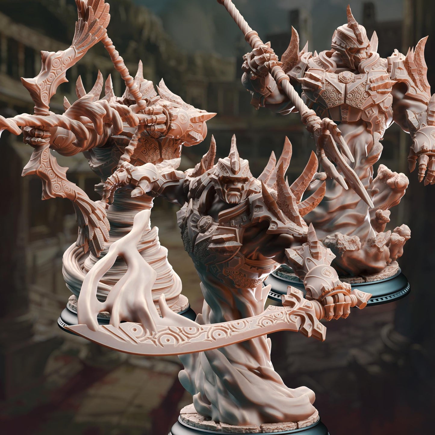 Elemental Myrmidons of Maethromin (Bundle) - 3D Printed Tabletop Figure for Dungeons & Dragons, DnD, Pathfinder RPGs, TTRPG