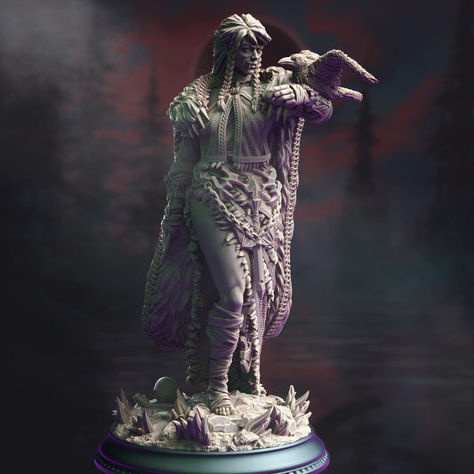 Vampire Enchantress - Celine de la Rouge (Medium) - 3D Printed Tabletop Figure for Dungeons & Dragons, DnD, Pathfinder RPGs, TTRPG