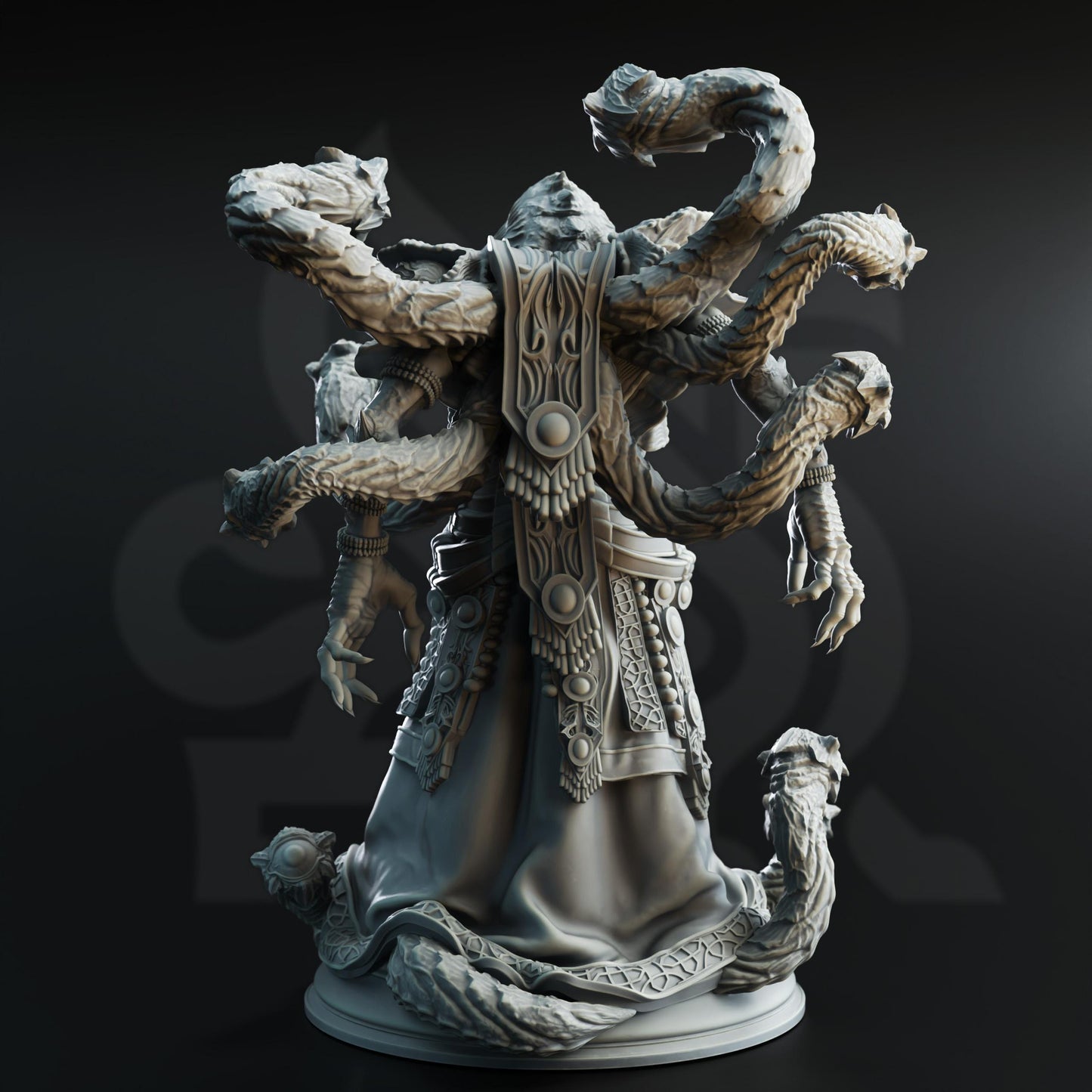 Flayer Hybrid of the Deep - Elthakar the Reborn (Large) - 3D Printed Tabletop Figure for Dungeons & Dragons, DnD, Pathfinder RPGs, TTRPG