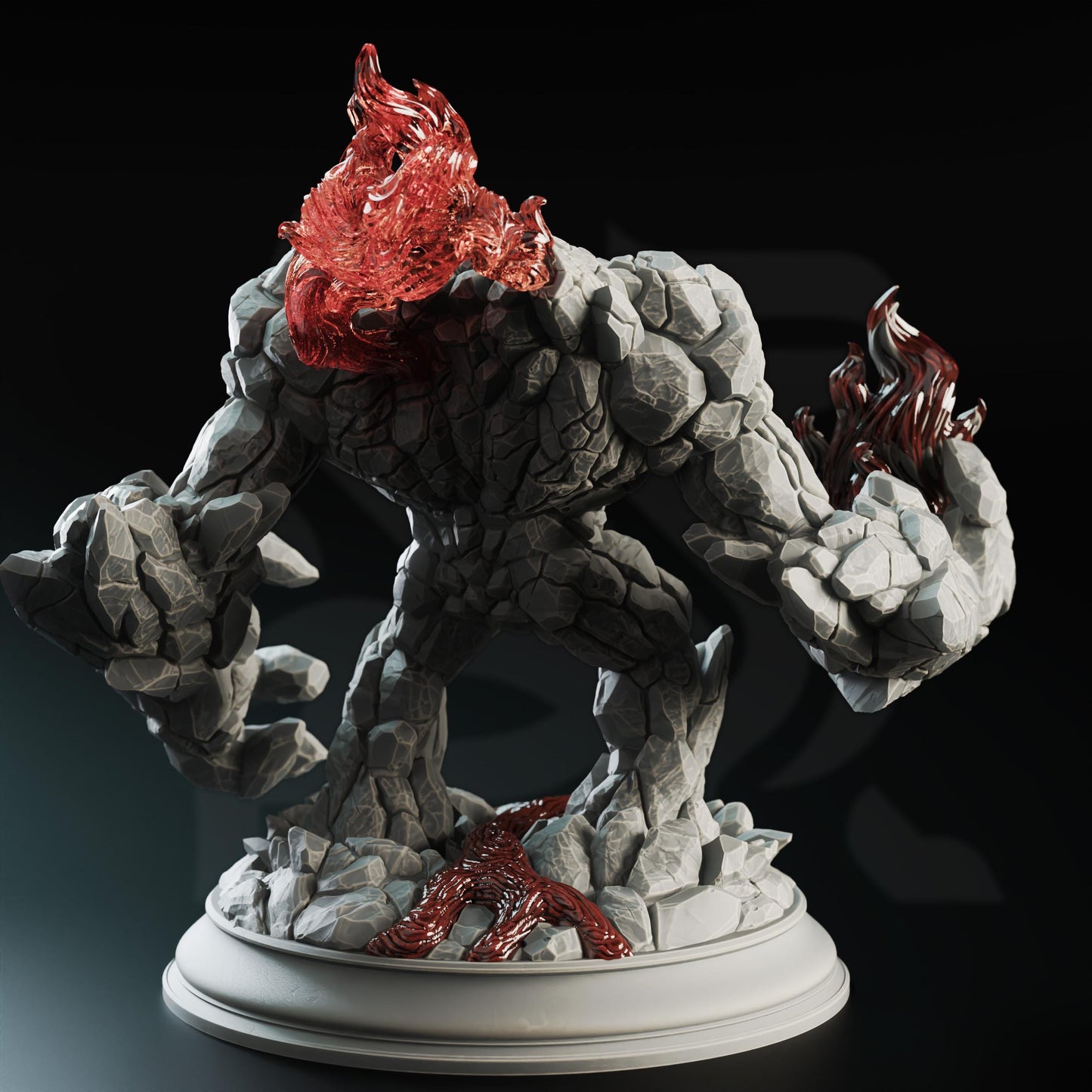 Elemental Golems - The Three Faces (Bundle) - 3D Printed Tabletop Figure for Dungeons & Dragons, DnD, Pathfinder RPGs, TTRPG